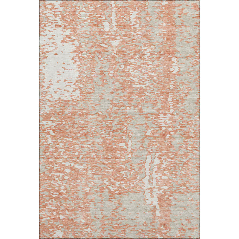 Premium Machine Washable Prisco Coral Rug, Rectangle 9' x 12'