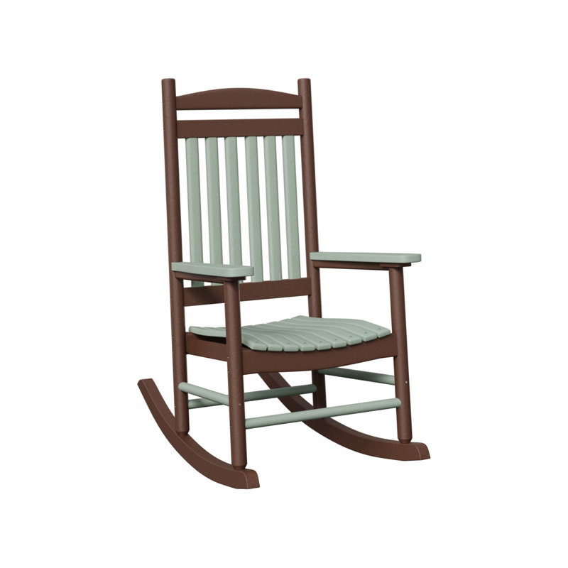 Fauteuil berçant berlinois berlinois décontracté, Seafoam Top/Chocolate Brown Base