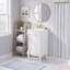 Meuble-lavabo de 18 po de style français avec lavabo en céramique, charnières à fermeture douce et tablette de rangement réglable pour les petites salles de bain-2140805774-2141138987