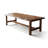 Brown Rectangular Solid Wood Trestle Dining Table-804953043