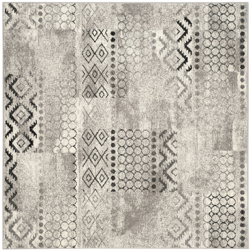 Amariah Performance Geometric Rug, Square 6'