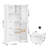 Yeghia 56.6″ H freestanding white bathroom cabinet with adjustable shelf, wood storage cabinet