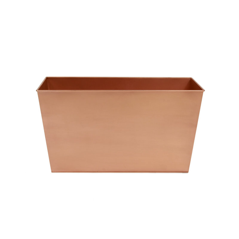 Metal Planter Box, 12" H x 22" W x 9" D