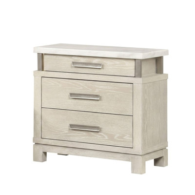 Clifton Weathered Gray 3 Drawers 28In. W Nightstand
