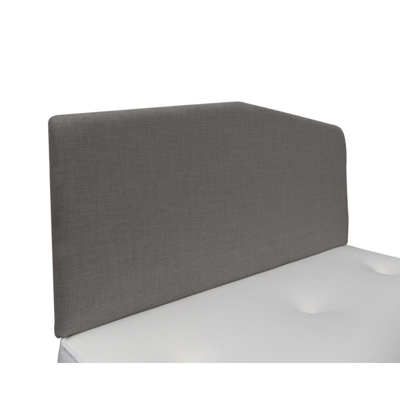 Burchett Upholstered Headboard, Slate Grey, Single (3'), Linen