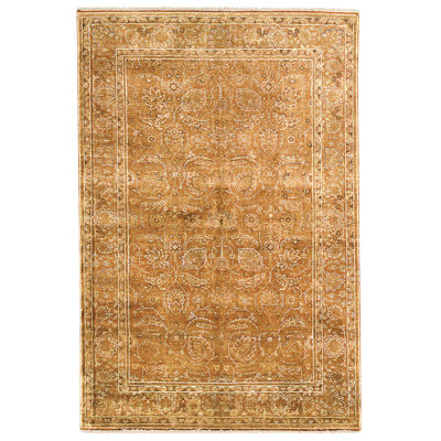 High-Quality Hand-Knotted Rust Area Rug