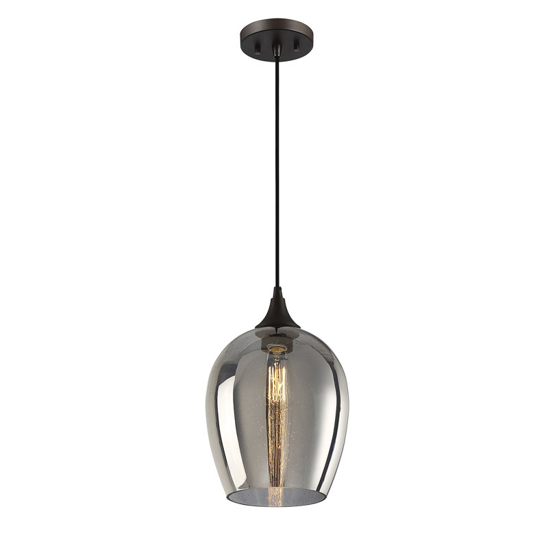 Mini-luminaire 1 lumière Meridian en bronze huilé