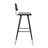 Azurie LeatherSoft Barstools with Iron Frame and Gold Tipped Legs-911500882