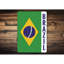 Plaque en aluminium du drapeau du Brésil-58289448