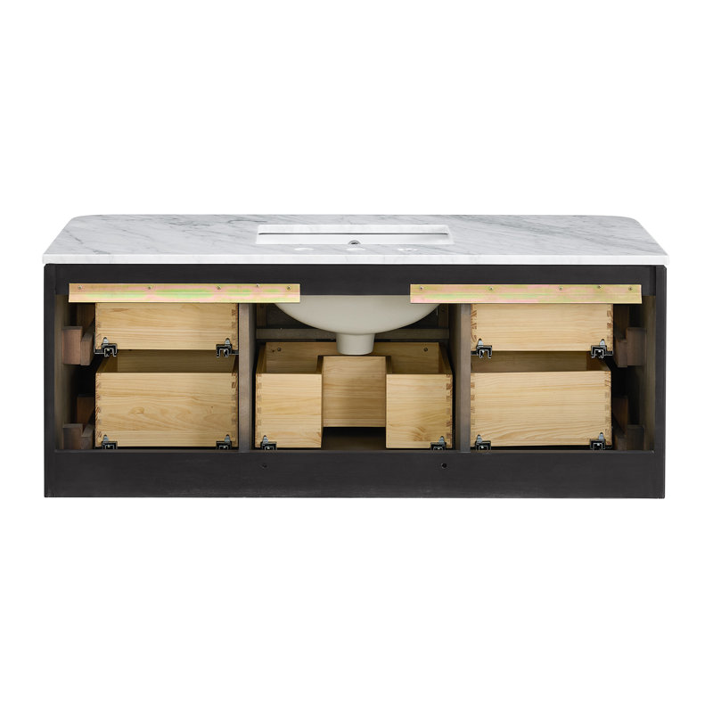Kensington Floating Vanity 48" Single Vanity, Black