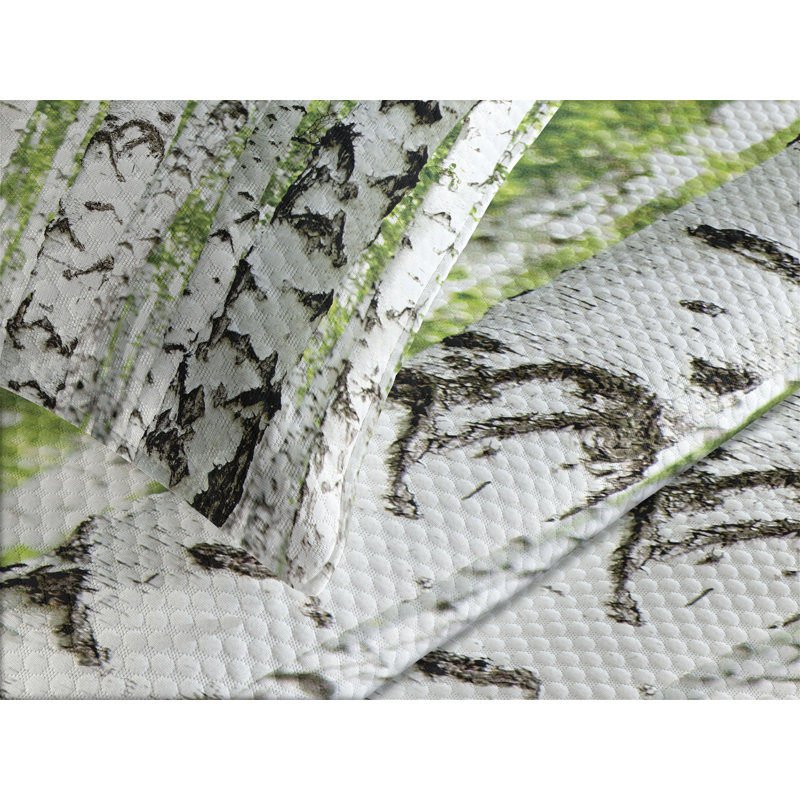 Ambesonne Forest Bedspread Wildlife Nature, King Bedspread + 2 Standard Shams