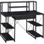 Bureau avec tablettes ouvertes et huche-100242604