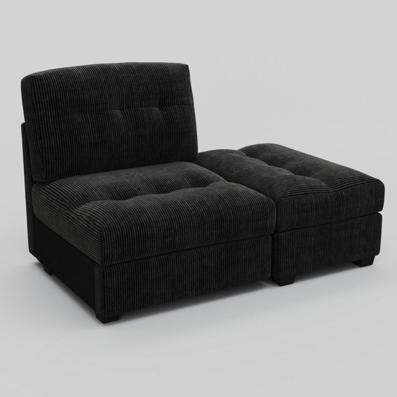 Canapé modulaire Bekey Sieber, Noir