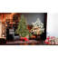 Arbre de Noël de 5 pi, 350 lumières Ul, 1129 pointes pe / mixtes, base large, structure à charnières, silhouette de base en métal, support stable