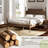 King Size Platform Bed Frame With Curved Tall Headboard Stylish Durable Design No Box Spring Required-641710850