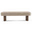 Banc en tissu avec pieds noyer Modern-1011985213
