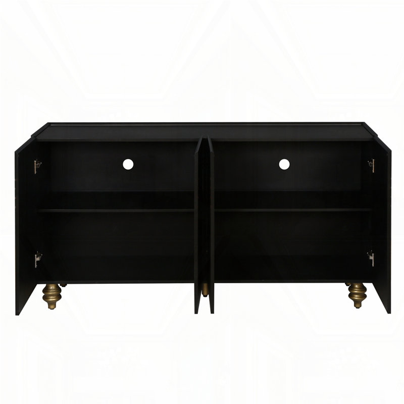 Grande armoire de rangement 59,8 po, Noir