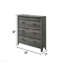 Commode à 6 tiroirs de style moderne en bois gris