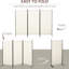 Paravent 6 'à 3 panneaux, barrière de confidentialité beige. Pliage à double charnière. Structure en métal. Gain de place. H 73,18 po x L 99,5 po x P 20,02 po. Décoration intérieure pliable.
