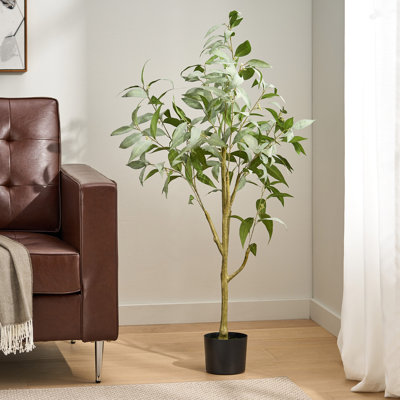 Bonsaï artificiel en feuilles d'eucalyptus