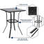 Jayc Metal Patio Bar Table with 1.65" Umbrella Hole
