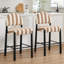 Tabouret de comptoir revêtu de lin 26,4 po Hyland-982135610-993774935