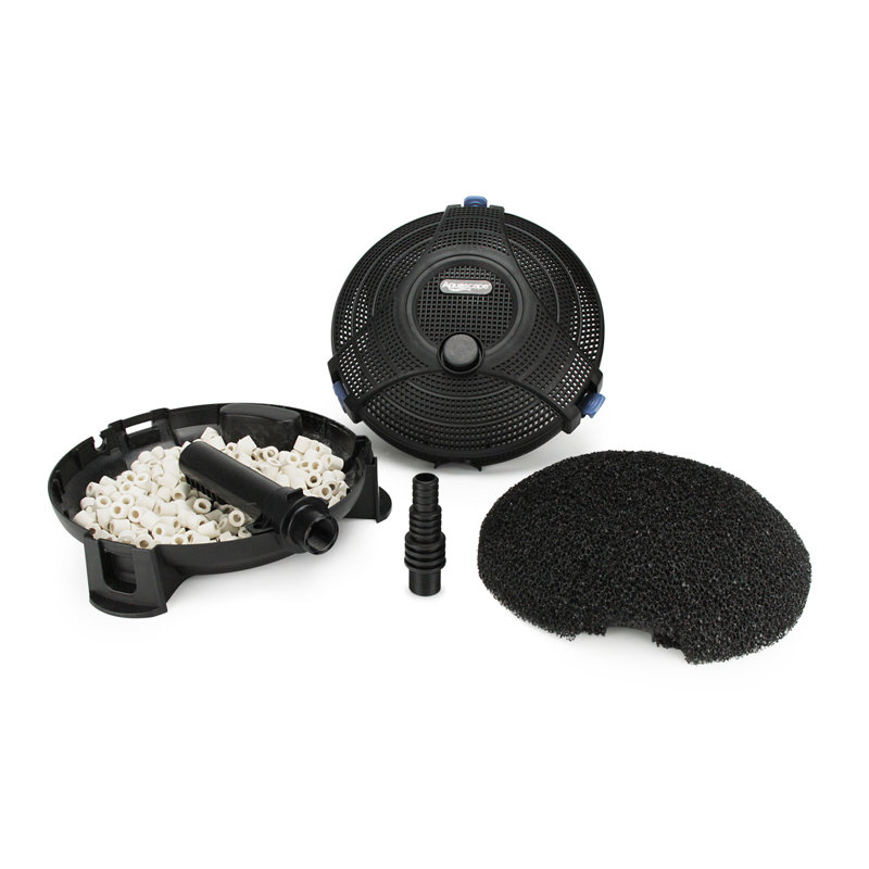 Black Submersible Mechanical and Biological Pond Filter