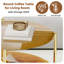 Table basse ronde moderne dorée double couche + verre trempé + rangement et décoration + 32,28 po de diamètre + couleur or