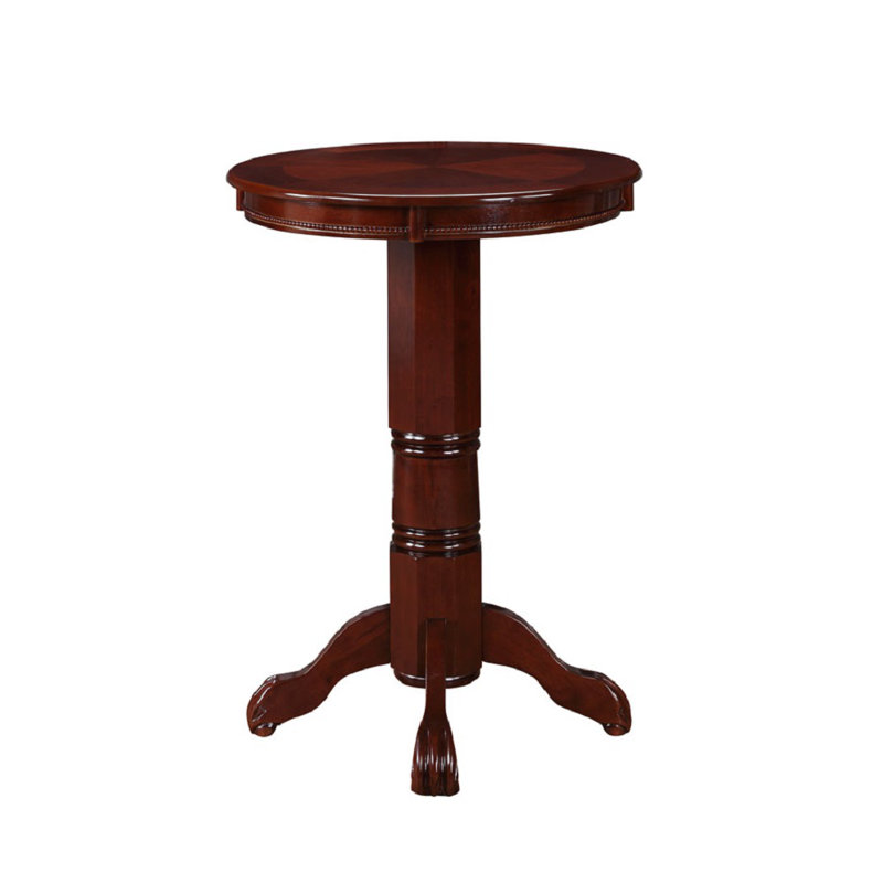 Table ronde en bois massif de 30,25 po Adelaida, English Tudor