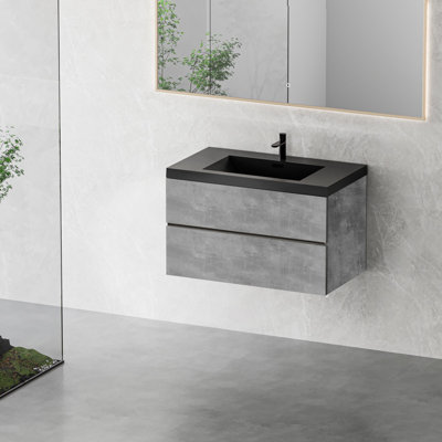 Meuble-lavabo mural moderne pour salle de bain