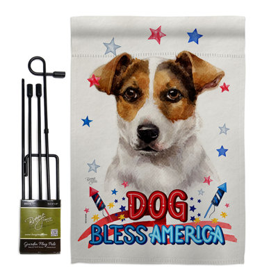 Drapeau de jardin Patriotic Russell Terrier