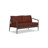 Delaine 56.5'' Wide Straight Powder Coated Aluminum Loveseat with Cushions-70110009-70110011