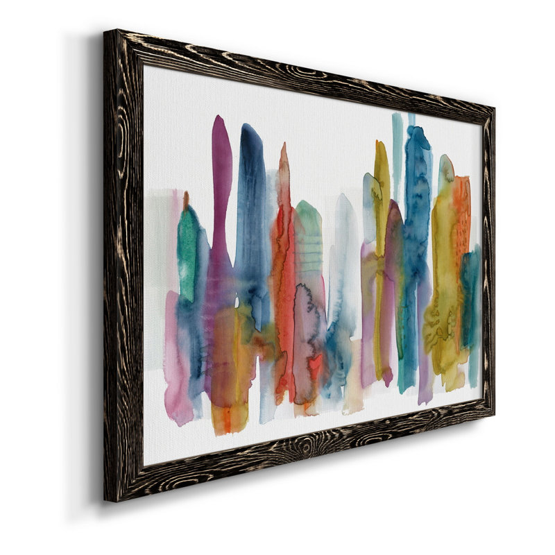 Spectrum Skyline - Peinture sur toile encadrée, Toile avec cadre noir, H 20 po x l 17 po x P 1,5 po