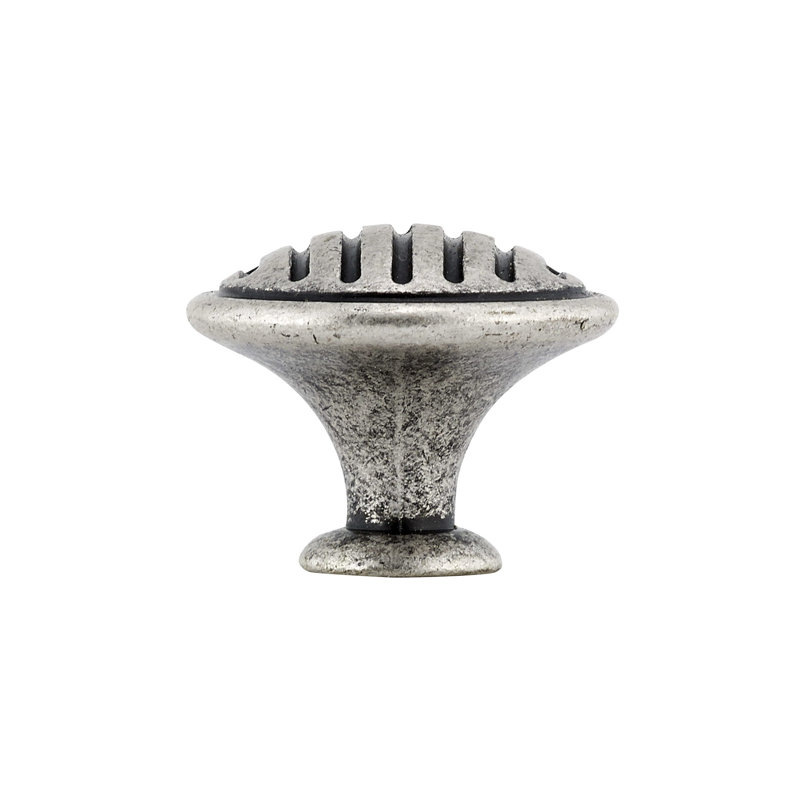 Poignée ronde 1 3/16" de diamètre Expression, Argent ancien