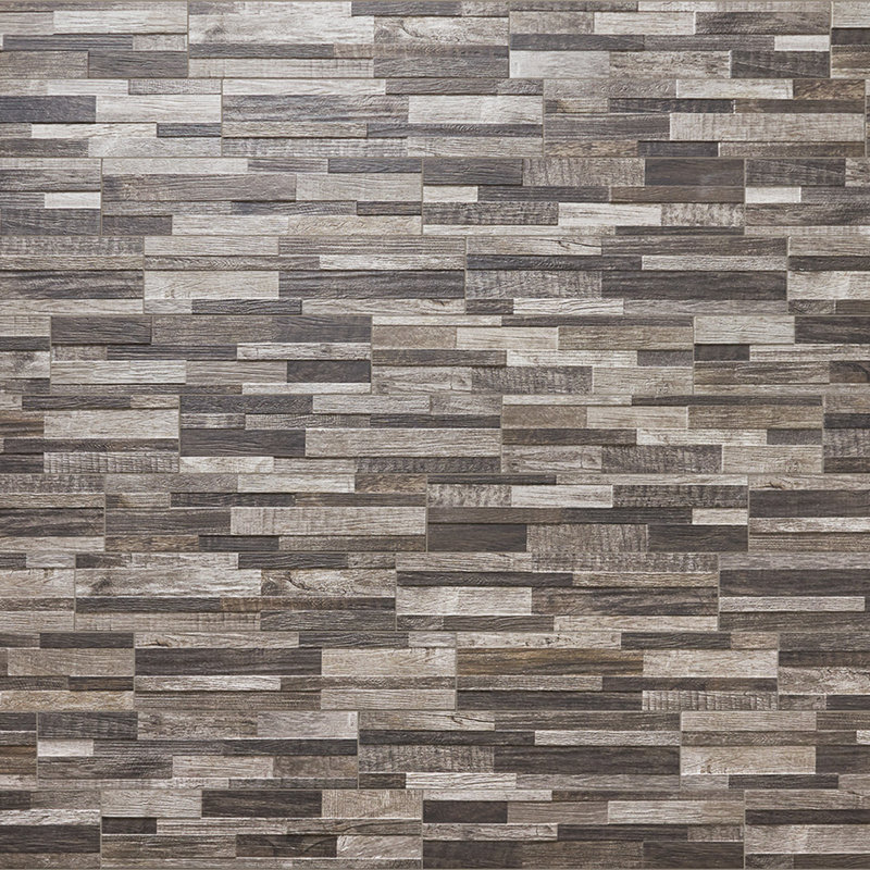 Carrelage mural en bois 6 "x 24" Inwood, Noir