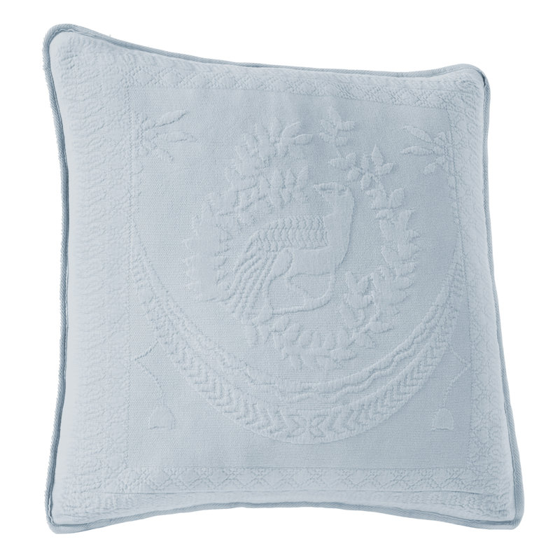 Matelasse Throw Pillow, Blue, 20"H x 20"W