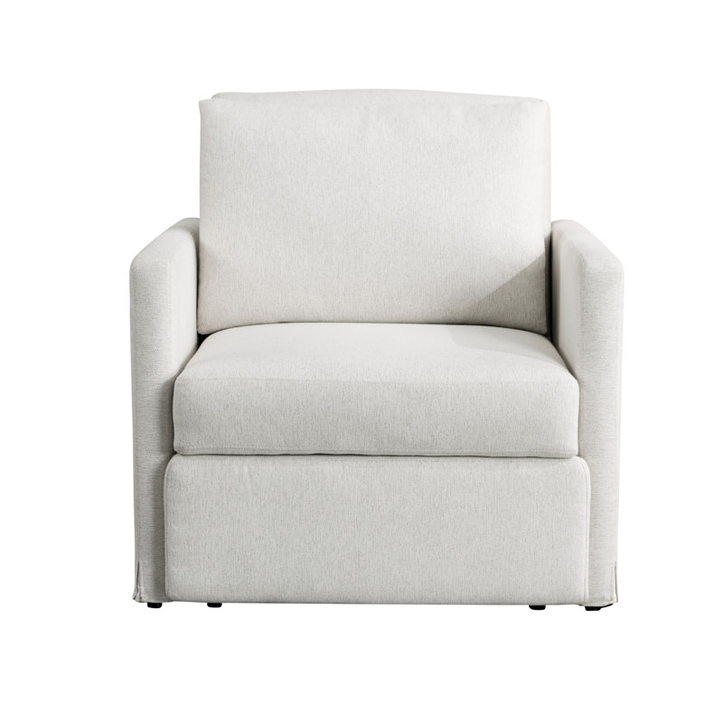Fauteuil-lit convertible Serta Bonnie de 99 cm de large avec lit gigogne, Polyester crème