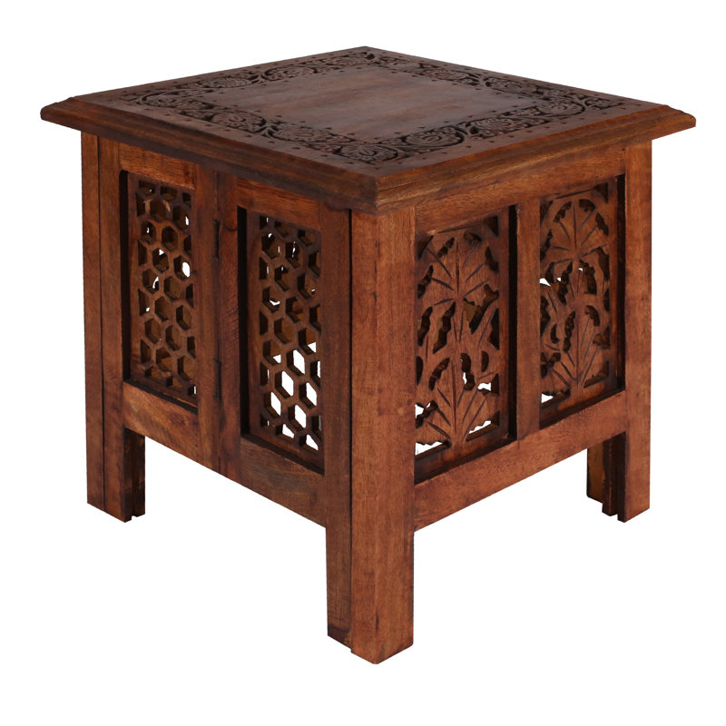 Abbey End Table, Mahogany, 39cm H x 38cm W x 38cm D