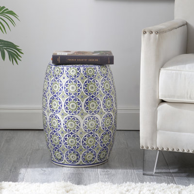 Saudah Ceramic Accent Stool