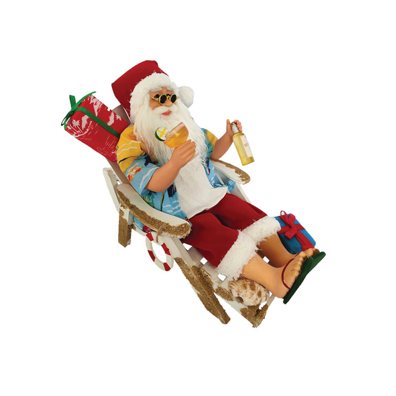 Chaise de plage Père Noël