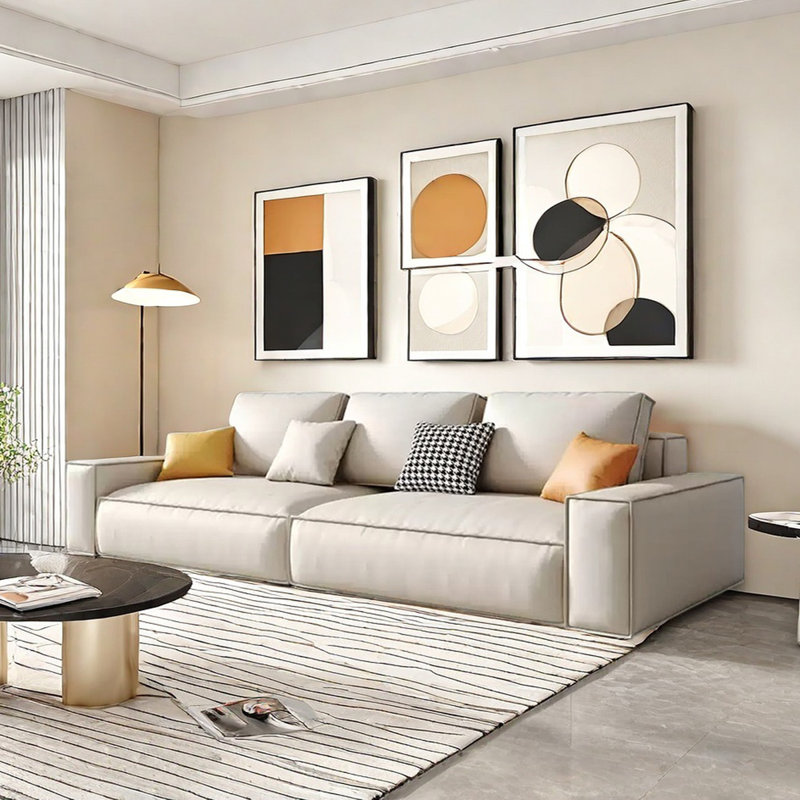 Canapé de salon moderne et confortable, 6, H 27,55 po x l 141,73 po x P 37,4 po