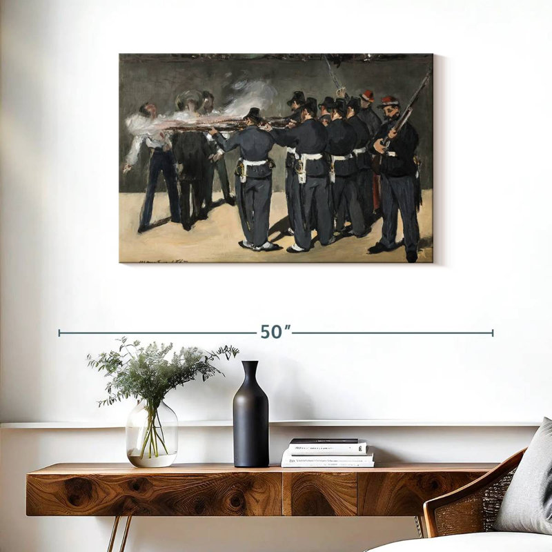 L'exécution de l'empereur Maximilien 1867, H 24 po x l 36 po