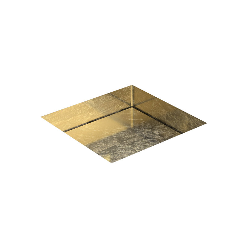 Lavabo de salle de bain carré encastré Four Lux, Feuille d'or