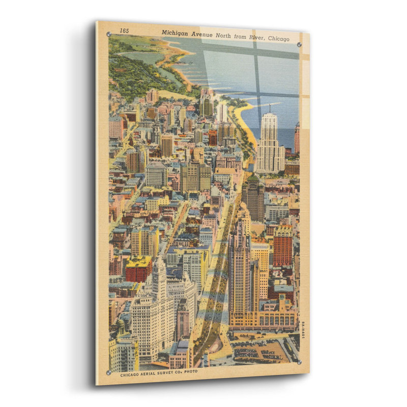 «Michigan Avenue North From River Chicago» par Wild Apple Portfolio 24 po x 36 po, H 36 po x l 24 po