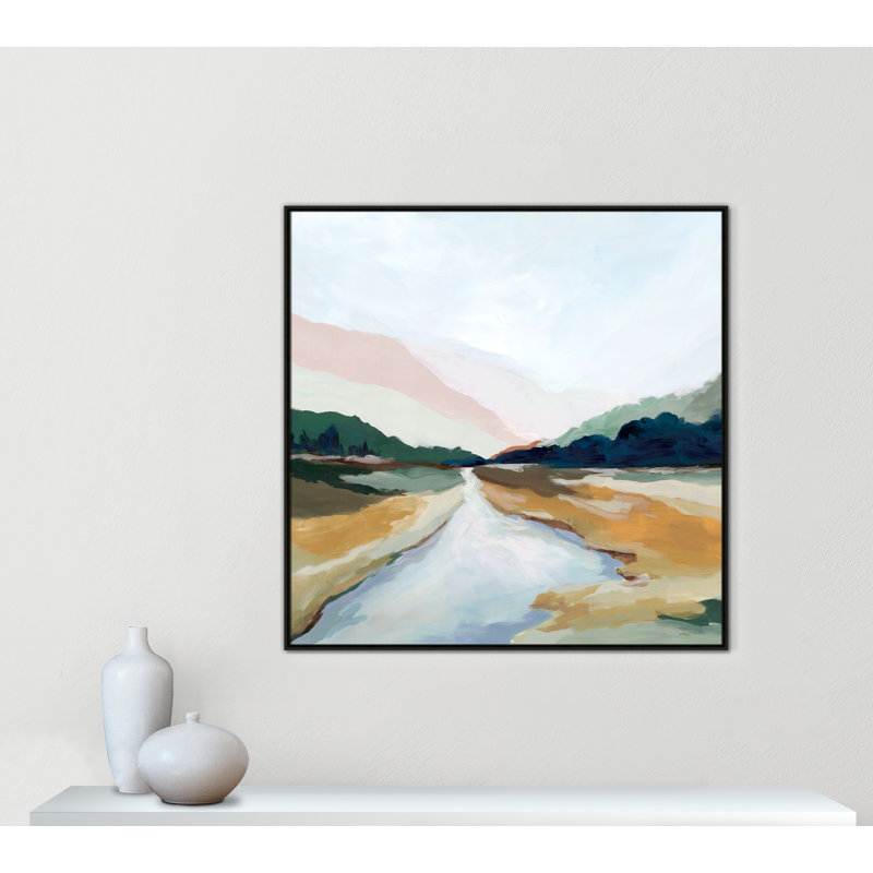 «Hope Creek», reproduction carrée par Isabelle Z, Espresso, H 46,5 po x l 46,5 po