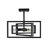 3-Light 15.8" Industrial Square Semi Flush Mount