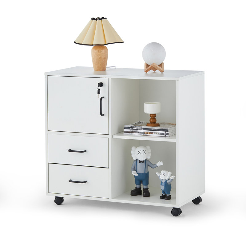 Beamond 3 Drawer Filing Cabinet, White