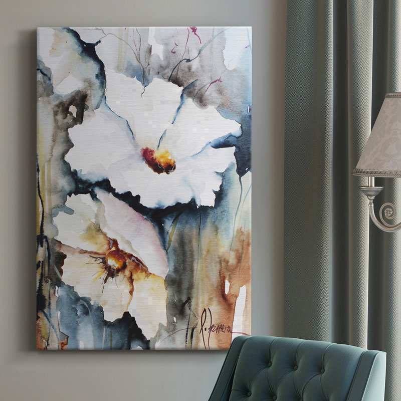 «Blooms Aquas II», impression sur toile tendue, L 12 po x H 18 po