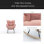 Chaise berçante en tissu avec repose-pieds Teddy-745856768