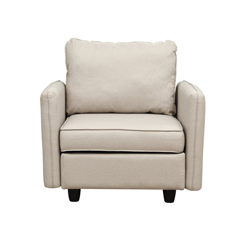 Fauteuil club de 36 po de largeur, Mélange de lin beige